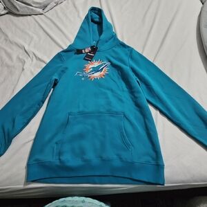 Miami Dolphins Fanatics Legacy Fleece Pullover Hoodie - Aqua XLarge, brand new